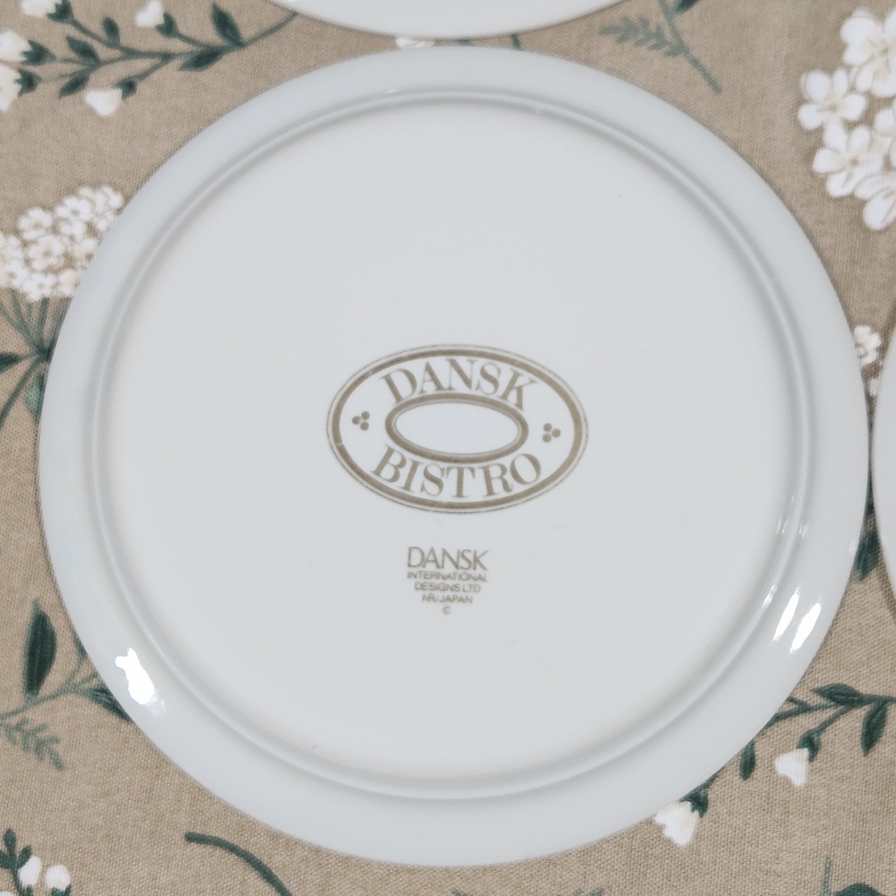 Dansk Bistro Kronborg Red Berries & Leaves Trim Saucers Vintage Dansk NR Japan - Picture 12 of 14